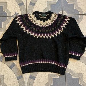 VTG Agenda Heavy Knit Wool Blend Crewneck Sweater